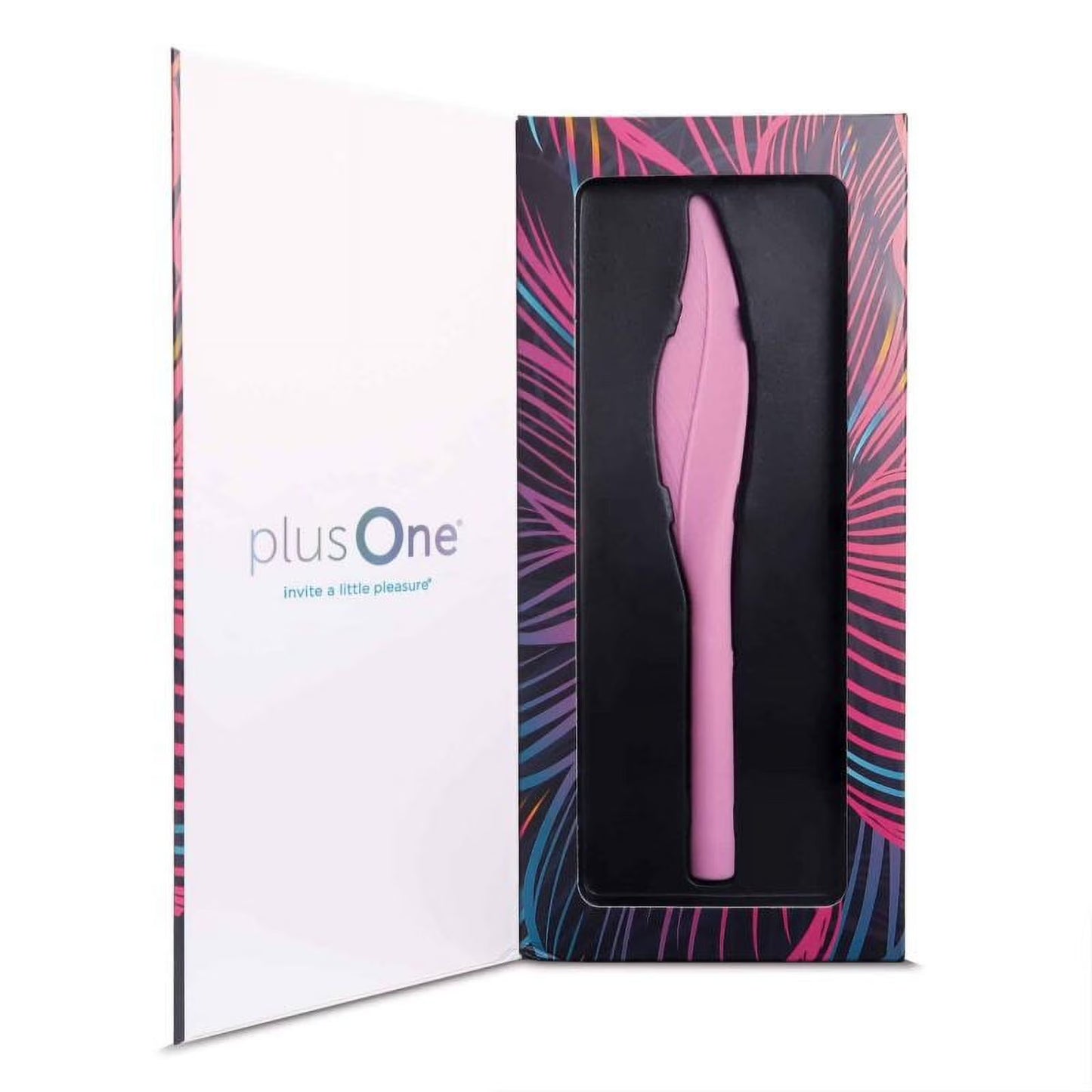 plusOne - Vibrating Feather Tickler - Pink