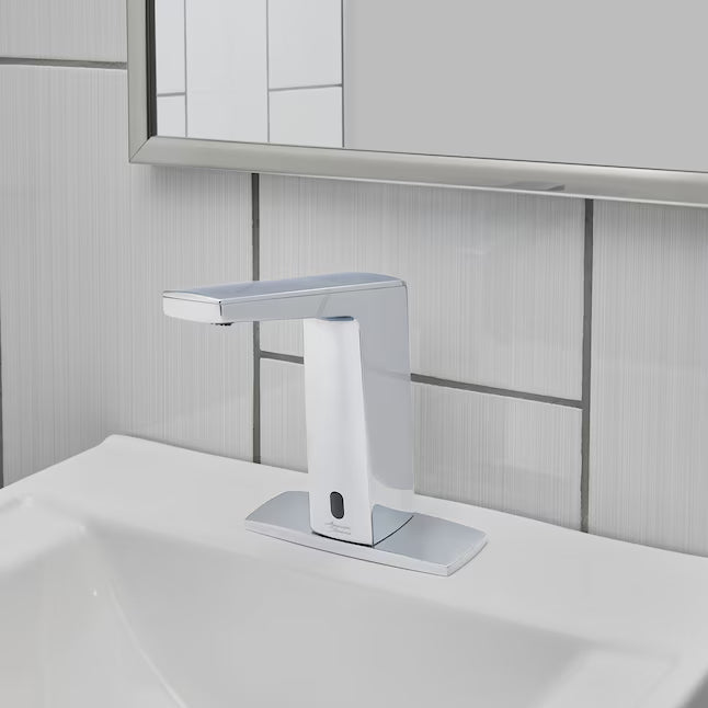 American Standard Paradigm Selectronic Polished Chrome Single hole Touchless Mid-arc Commercial Touchless Bathroom Sink Faucet
