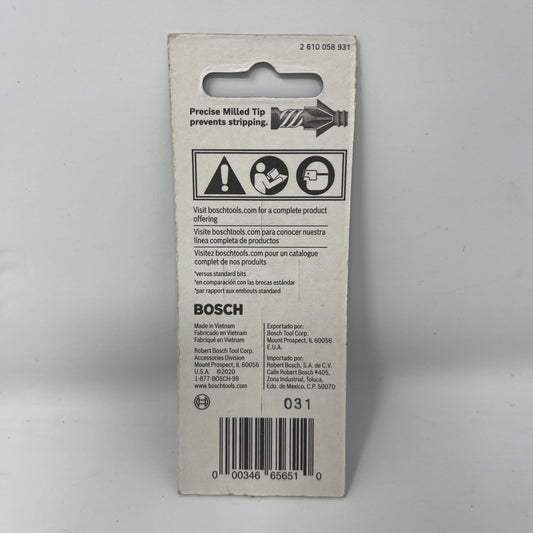 Bosch Impact Tough #1 Phillips Insert Bits ITPH1102 - Alloy Steel - 1 in Length
