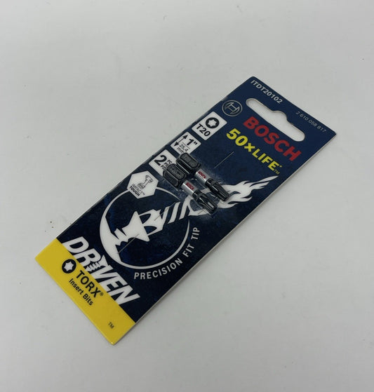 Bosch ITDT20102 2 pc. Driven 1 In. Impact Torx® #20 Insert Bits