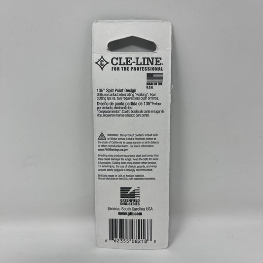 CLE-LINE 3/16-in x 3-1/2-in High-speed Steel Self-centering Twist Drill Bit New