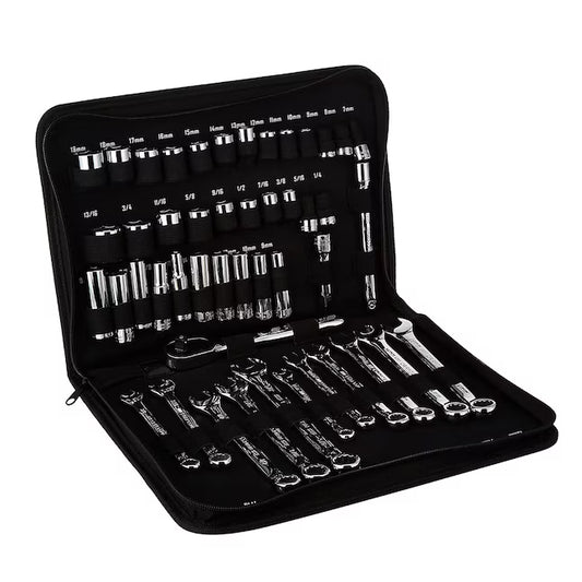 CRAFTSMAN 47 -Piece Metric and standard (SAE) Mechanics Tool Set with Soft Case
