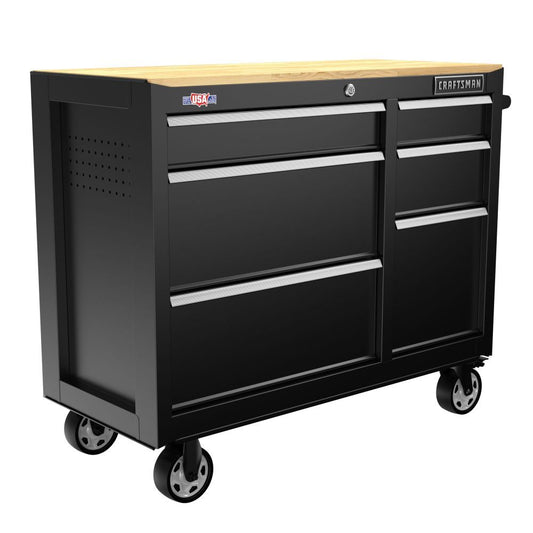 CRAFTSMAN Workbench, Tool Storage, 6-Drawers with Tray and Holder Set, 41-inch, Rolling (CMST34062RB)