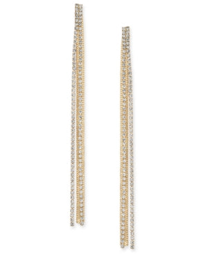 Thalia Sodi Gold-Tone Rhinestone Linear Drop Earrings