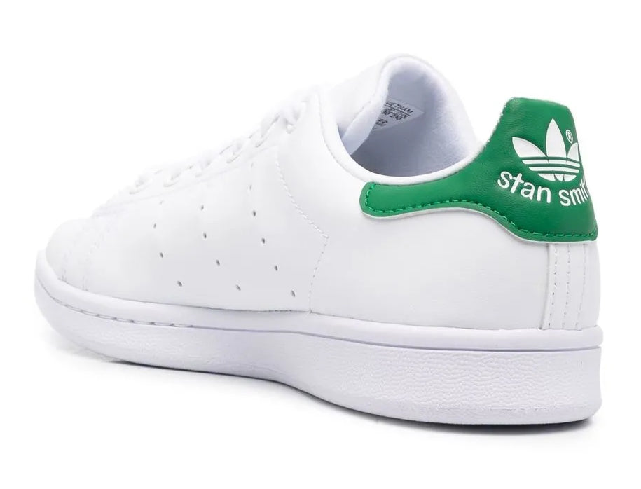 Adidas - Men's Stan Smith Low Top Sneaker in White/White/Green, Size 9.5