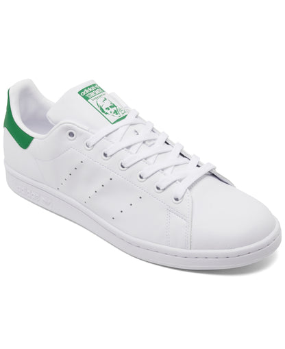 Adidas - Men's Stan Smith Low Top Sneaker in White/White/Green, Size 9.5