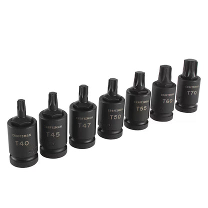 CRAFTSMAN 7 -Piece Metric and standard (SAE) 1/2-in Drive Set 6-point Impact Socket Set