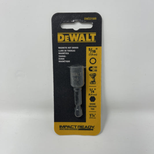 DEWALT DW2219IR 5/16 x1 7/8" MAGNETIC NUT DRIVER BRAND NEW IN SEALED PACKAGE
