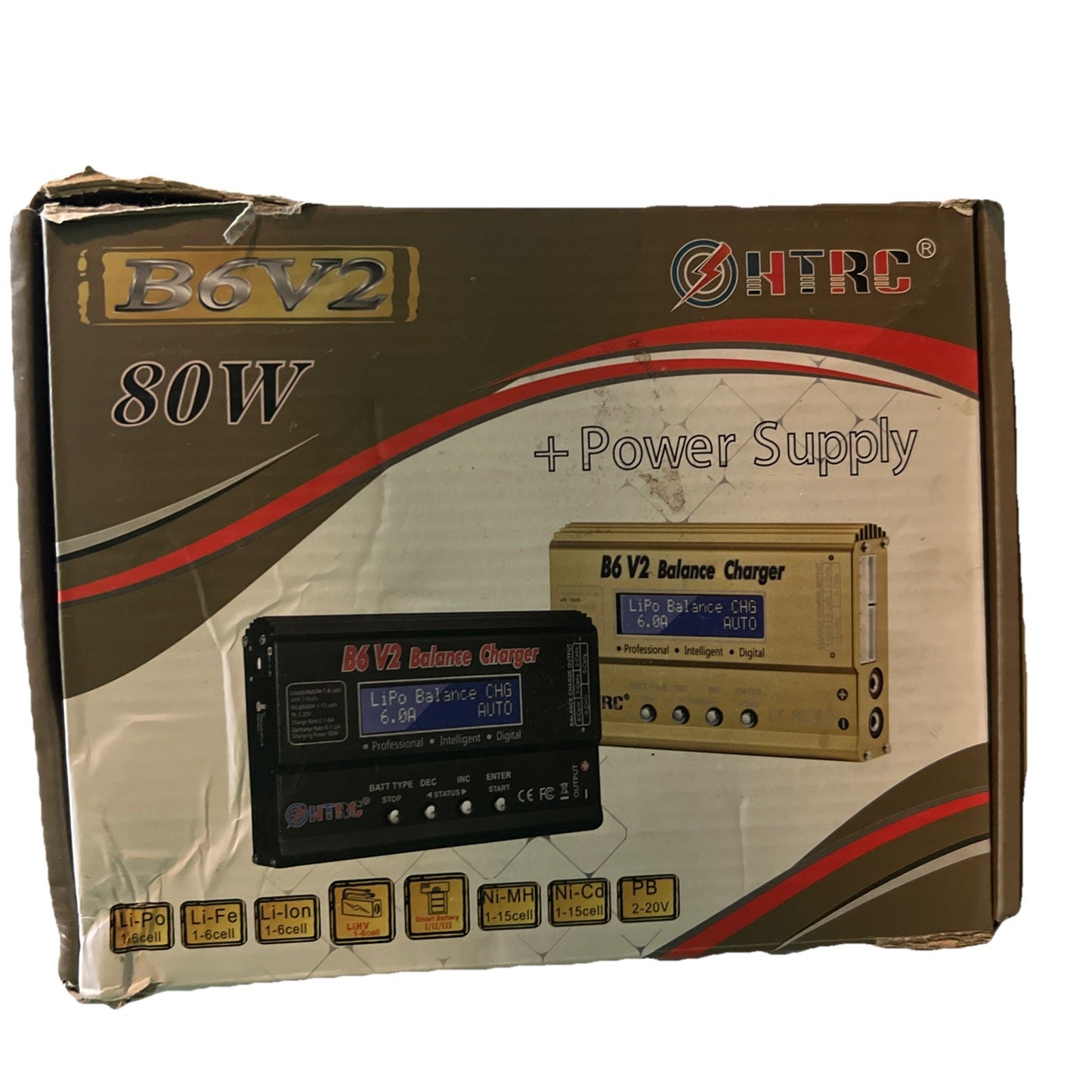 HTRC imax B6 V2 80W RC Car Drone Balance Charger for Lipo LiFe NiCd NiMH Battery
