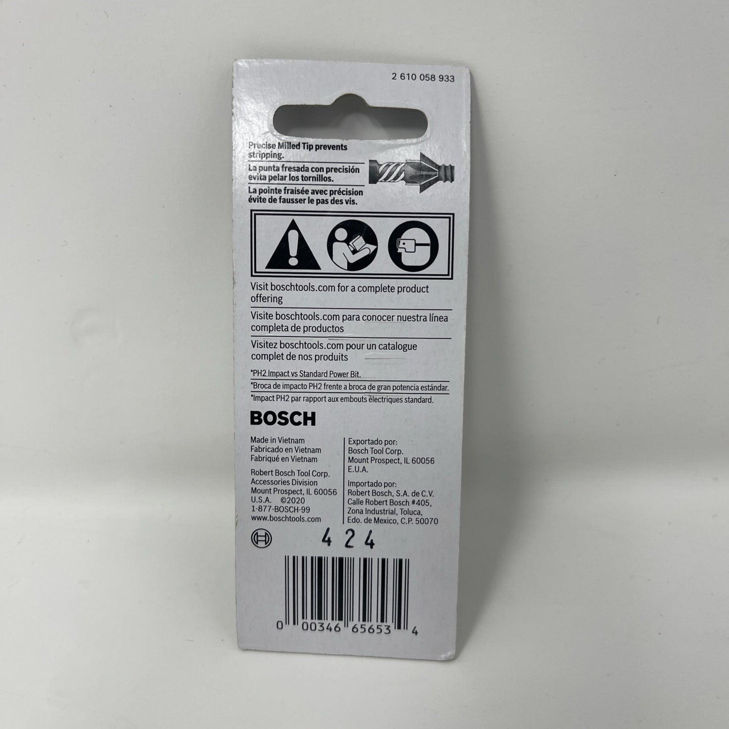 BOSCH ITDPH2102-2 pc. Driven 1 In. Impact Phillips® #2 Insert Bits