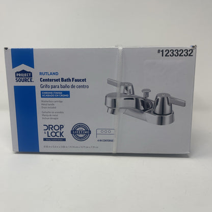 Project Source 1233232 2-Handle, 4" Centerset Bathroom Faucet, UPC 019934464840