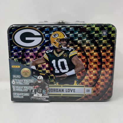 NEW 2025 Panini Football Trading Cards Collectors Tin LOVE PACKERS FACTORY SEAL