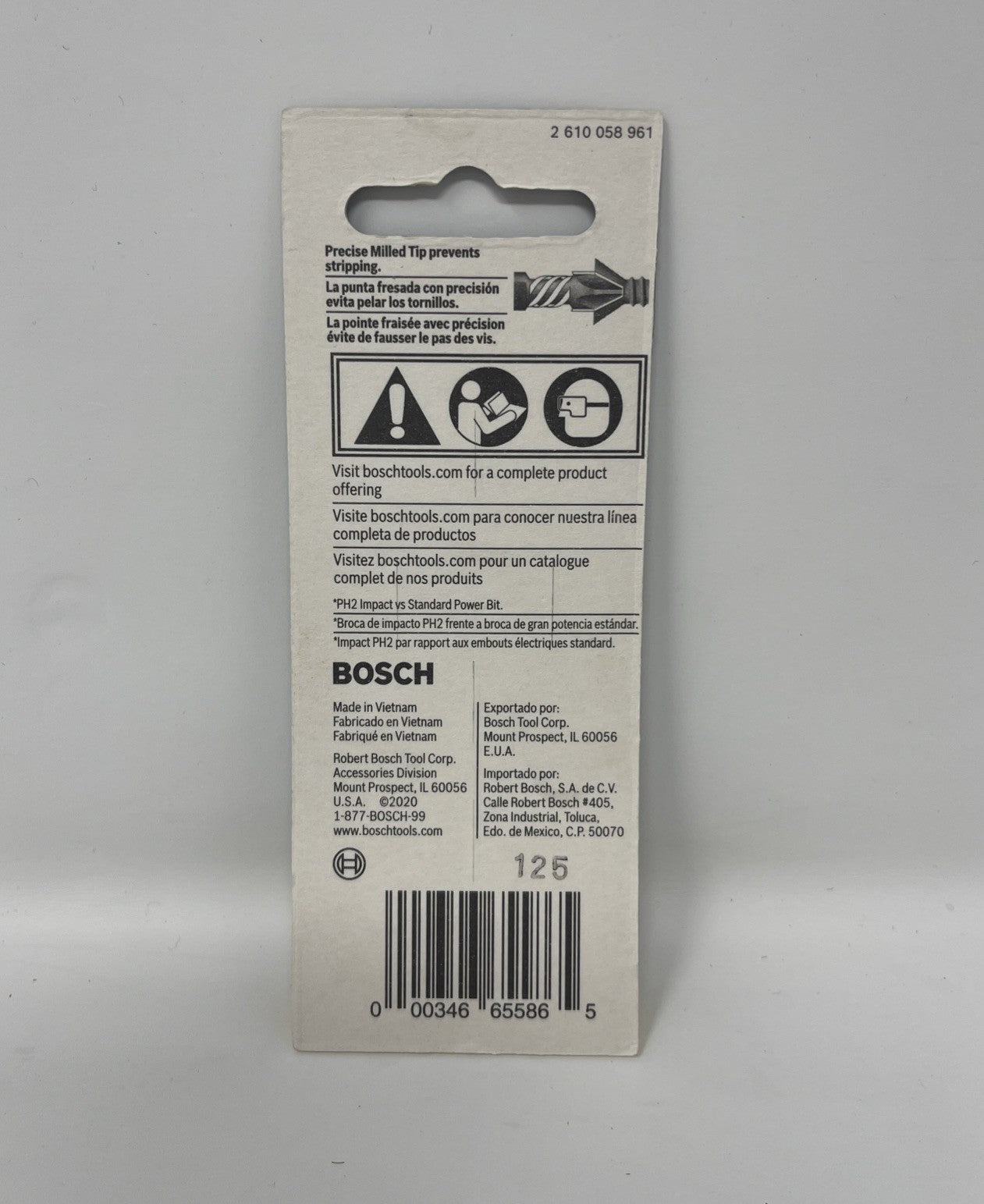 Bosch ITDT20102 2 pc. Driven 1 In. Impact Torx® #20 Insert Bits