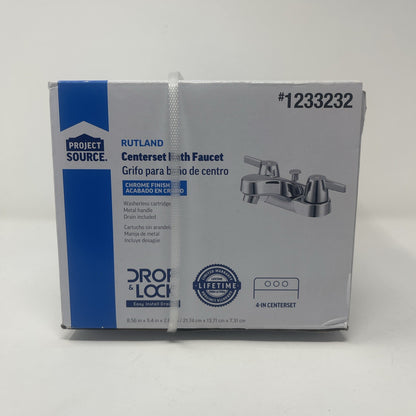 Project Source 1233232 2-Handle, 4" Centerset Bathroom Faucet, UPC 019934464840