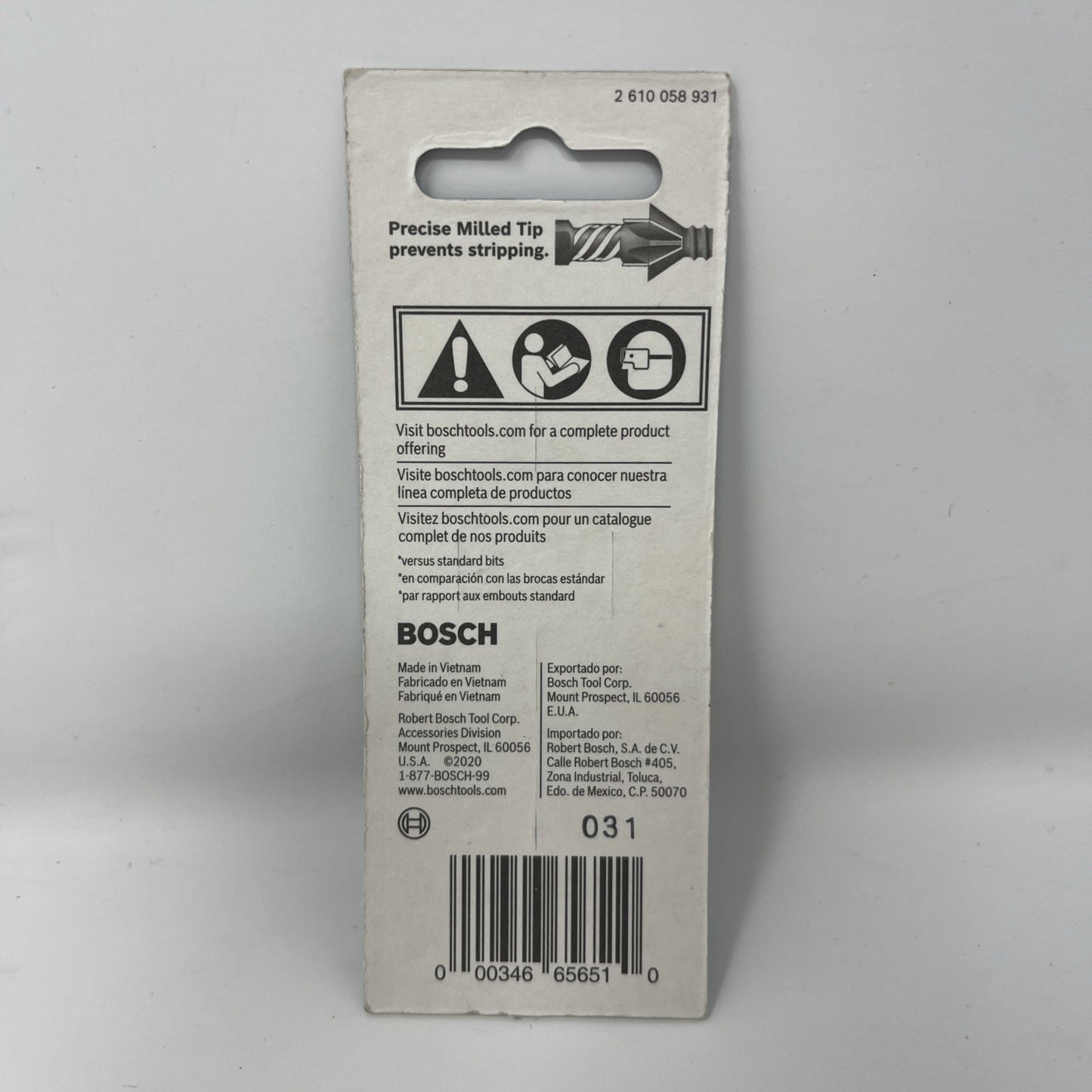 Bosch Impact Tough #1 Phillips Insert Bits ITPH1102 - Alloy Steel - 1 in Length