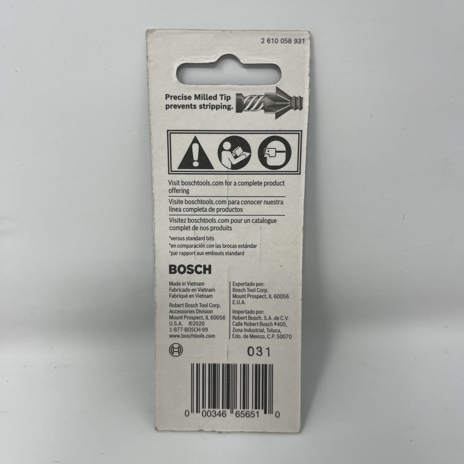 Bosch Impact Tough #1 Phillips Insert Bits ITPH1102 - Alloy Steel - 1 in Length