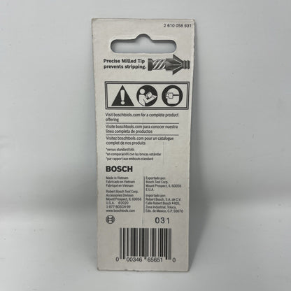 Bosch Impact Tough #1 Phillips Insert Bits ITPH1102 - Alloy Steel - 1 in Length