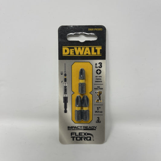 DEWALT DWA1PH3IR3 #3 Impact Ready Flex Torq 1” Bits