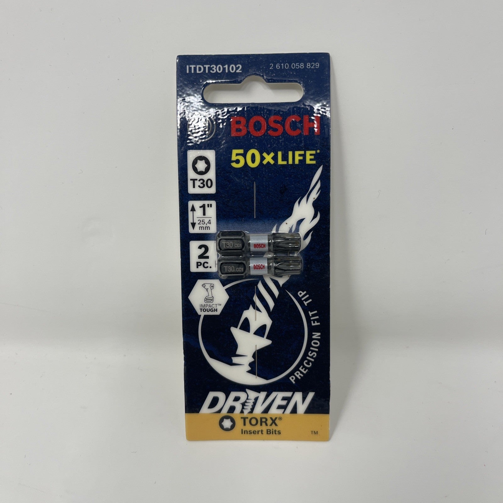 BOSCH ITDT30102-2 pc. Driven 1 In. Impact Torx® #30 Insert Bit