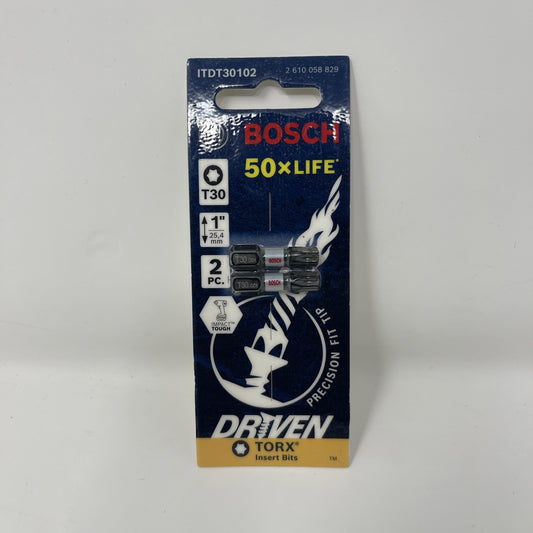 BOSCH ITDT30102-2 pc. Driven 1 In. Impact Torx® #30 Insert Bit