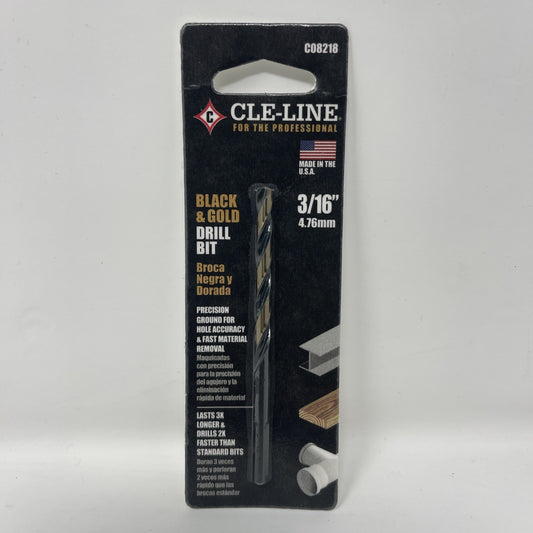 CLE-LINE 3/16-in x 3-1/2-in High-speed Steel Self-centering Twist Drill Bit New