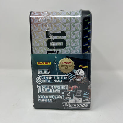 NEW 2025 Panini Football Trading Cards Collectors Tin LOVE PACKERS FACTORY SEAL