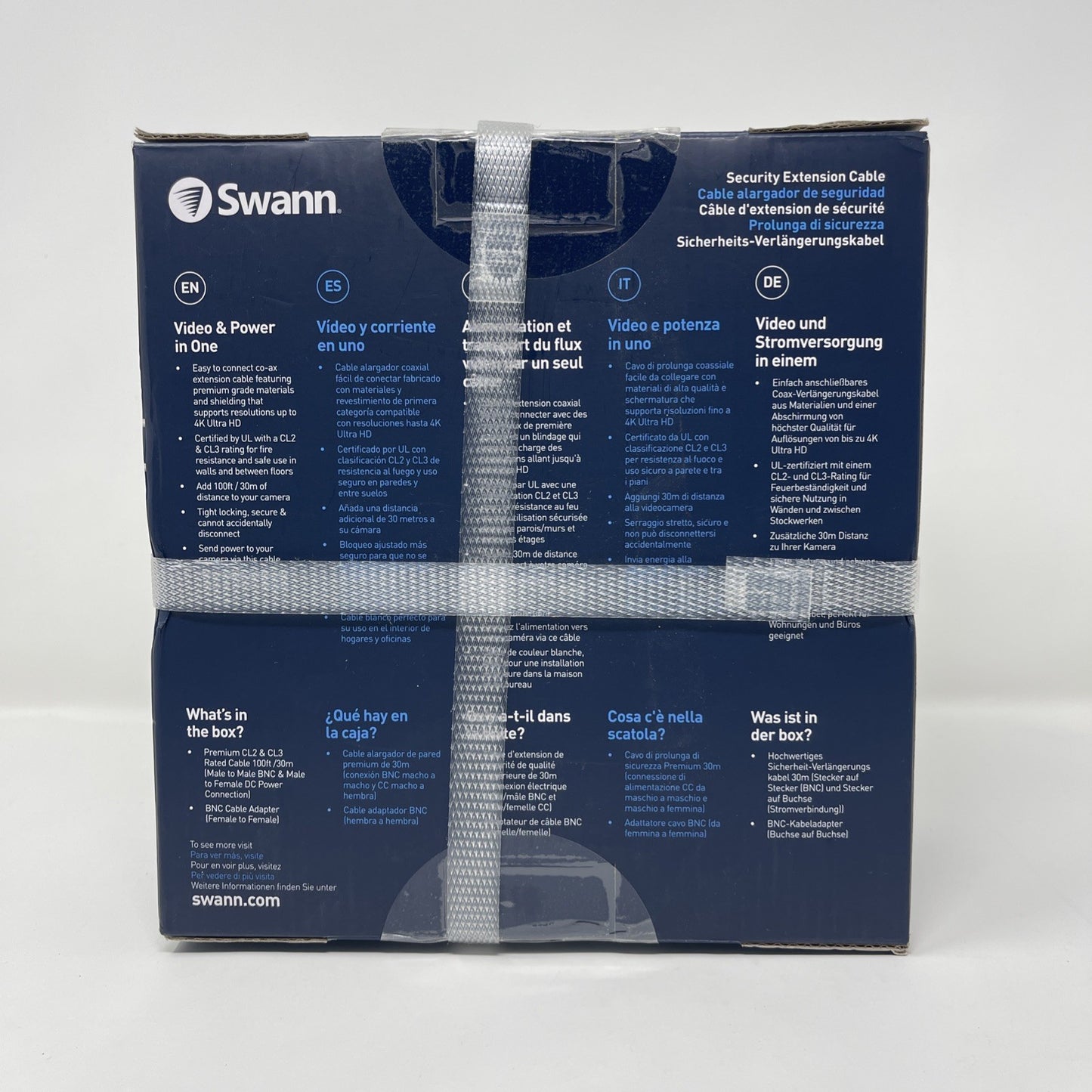 Swann BNC Coaxial Cable Extension UL Certified Fire Resistant 30m SWPRO-30ULCBL
