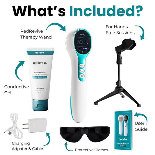Norelie RedRevive Cold Laser Therapy Wand with Stand & Conductive Gel