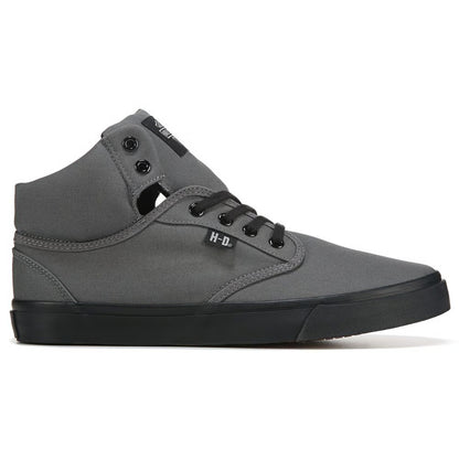 Harley Davidson Men's Wrenford Mid Top Sneakers (Grey Canvas) - Size 9.5 M