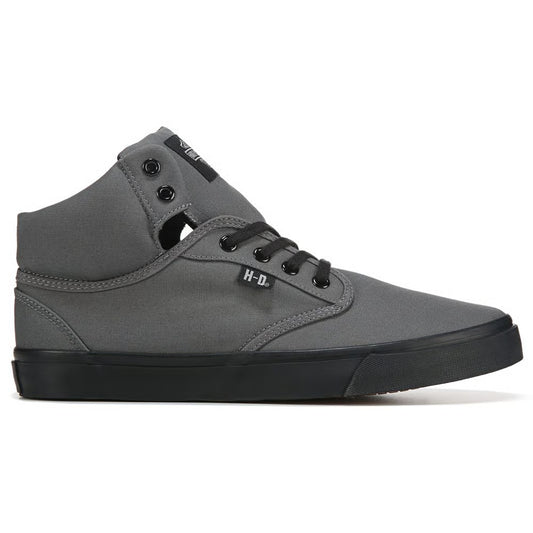 Harley Davidson Men's Wrenford Mid Top Sneakers (Grey Canvas) - Size 9.5 M