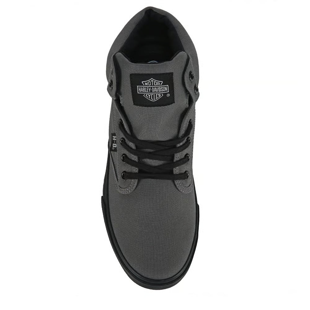 Harley Davidson Men's Wrenford Mid Top Sneakers (Grey Canvas) - Size 9.5 M