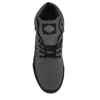 Harley Davidson Men's Wrenford Mid Top Sneakers (Grey Canvas) - Size 9.5 M