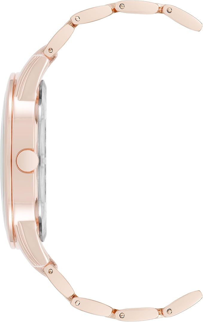 Nine West Women's Quartz Gold-Tone Alloy Link Bracelet Watch, 39mm