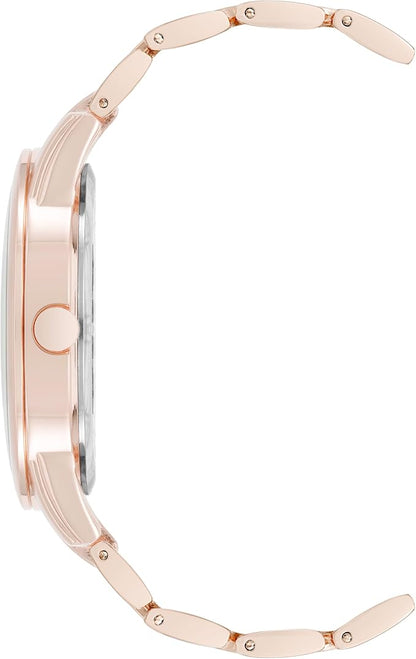 Nine West Women's Quartz Gold-Tone Alloy Link Bracelet Watch, 39mm