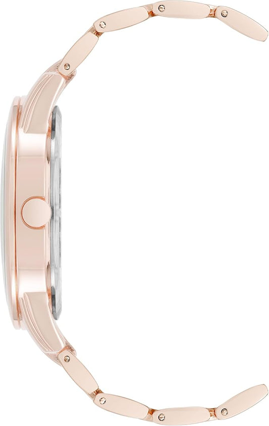 Nine West Women's Quartz Gold-Tone Alloy Link Bracelet Watch, 39mm