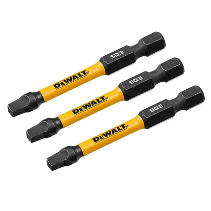 Dewalt Flextorq 3-Piece 1/4-in x 2-in Square/Robertson Impact Driver Bit (DWA2SQ3)