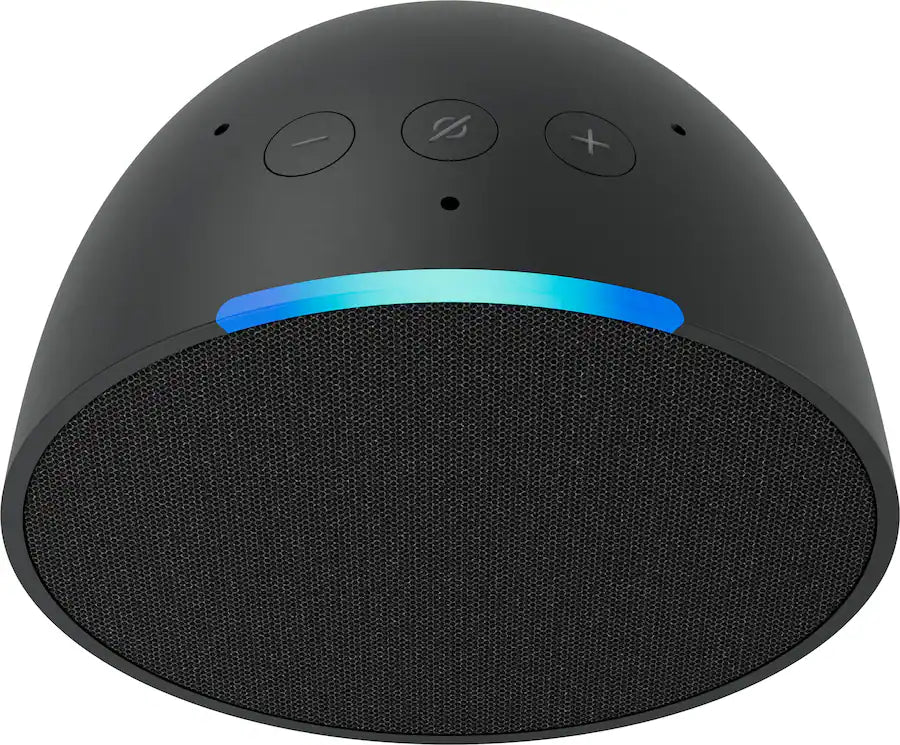 Amazon - Echo Pop (1st Generation) Smart Speaker with Alexa - Charcoal