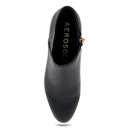 Aerosoles Aerosoles Womens Cayu Ankle B Black Faux Leather - Polyureth 9M
