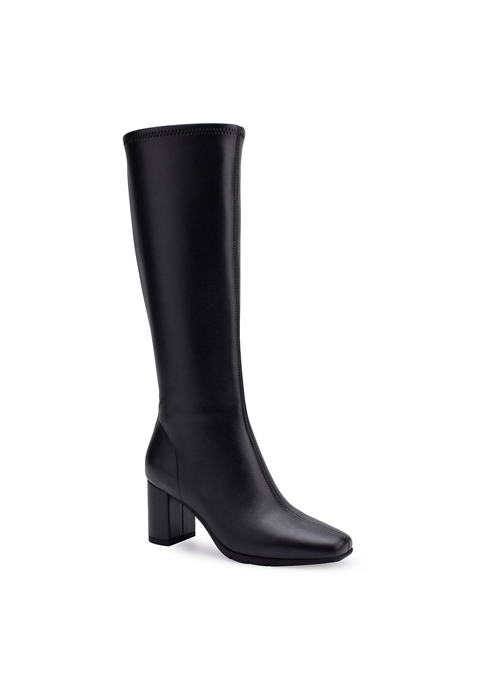 Aerosoles Womens Micah Tall B Black Faux Leather 7.5W