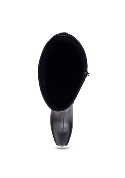 Aerosoles Womens Micah Tall B Black Faux Leather 7.5W
