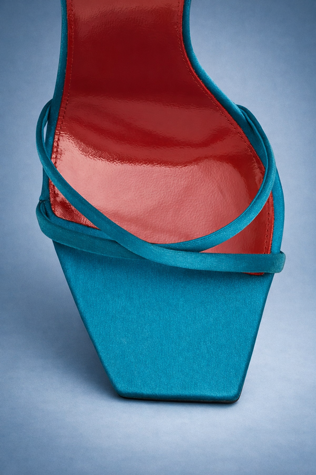 Saint Laurent Women's Blue Opyum Satin Sandal Blue - Size 36 (5.5)