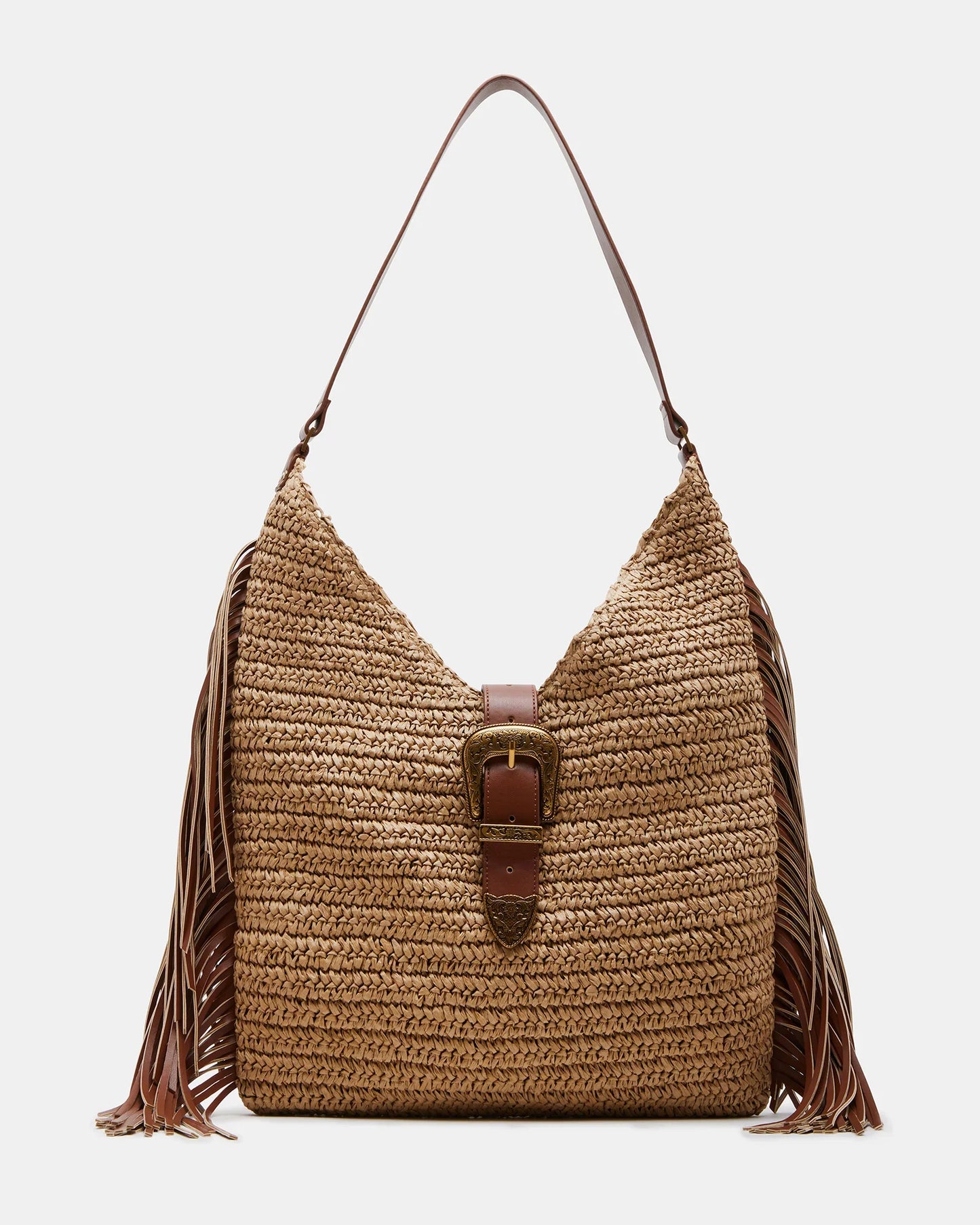 Steve Madden Women’s BColtie Straw Hobo Bag with Fringe