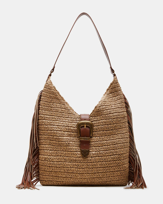Steve Madden Women’s BColtie Straw Hobo Bag with Fringe