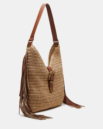 Steve Madden Women’s BColtie Straw Hobo Bag with Fringe