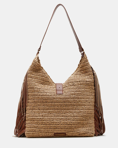 Steve Madden Women’s BColtie Straw Hobo Bag with Fringe