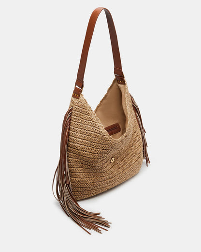Steve Madden Women’s BColtie Straw Hobo Bag with Fringe
