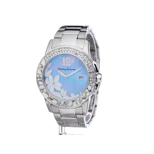 Tommy Bahama Swiss Women's Tb4043 Bimini Flowers Mother-of-pearl Analog Watch