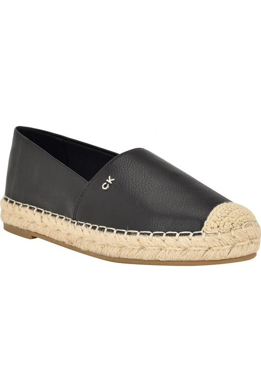 Calvin Klein Popular Espadrille Flat, Black (Size 10)