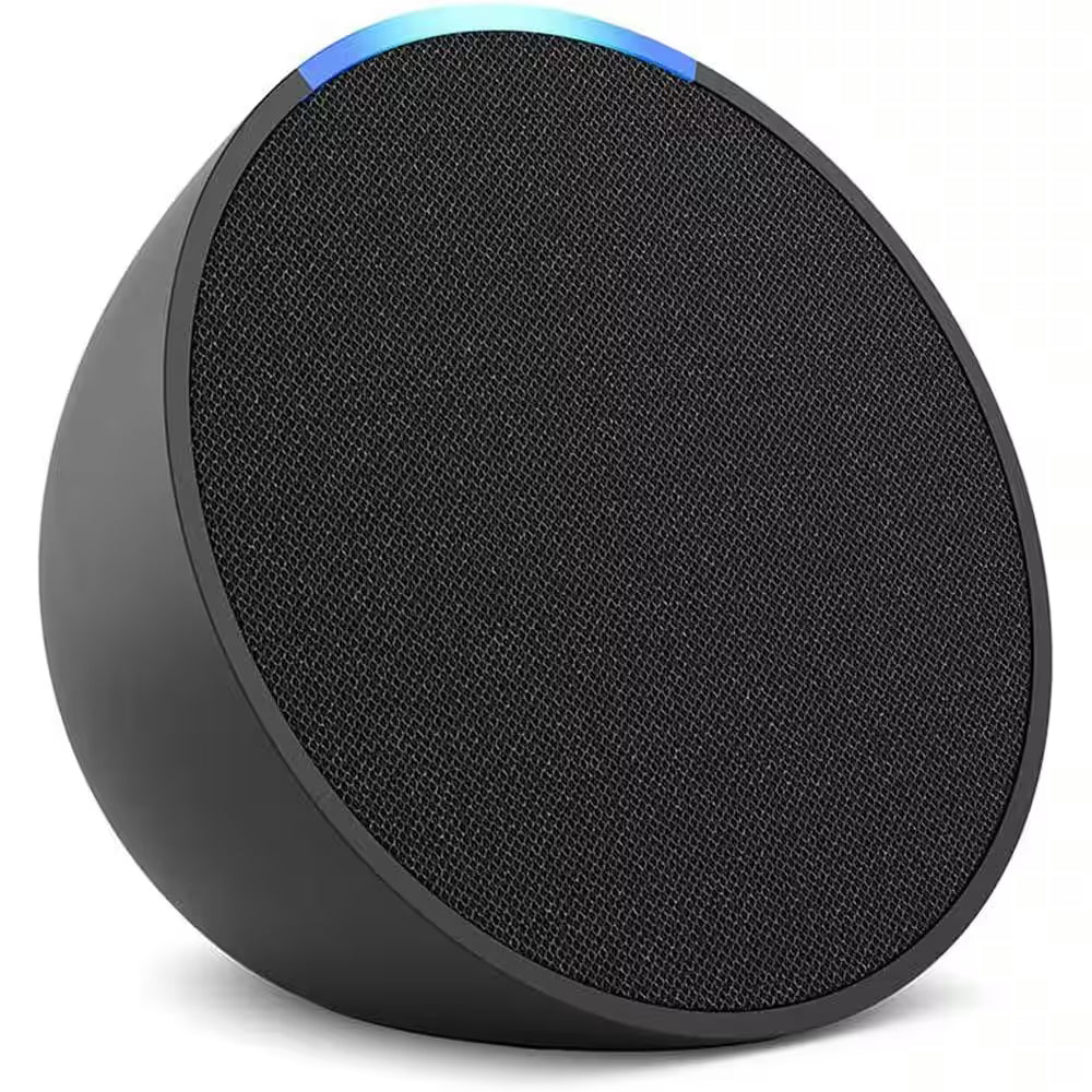 Amazon - Echo Pop (1st Generation) Smart Speaker with Alexa - Charcoal