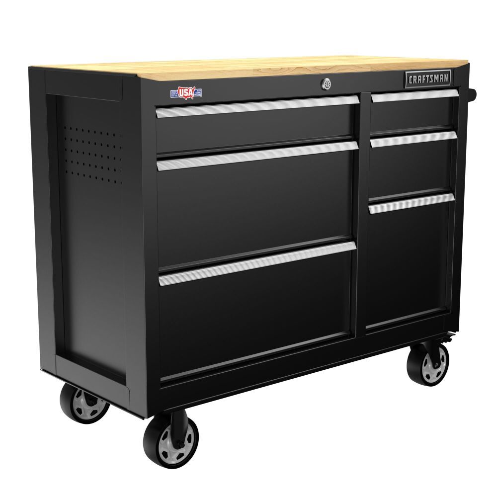CRAFTSMAN Workbench, Tool Storage, 6-Drawers with Tray and Holder Set, 41-inch, Rolling (CMST34062RB)
